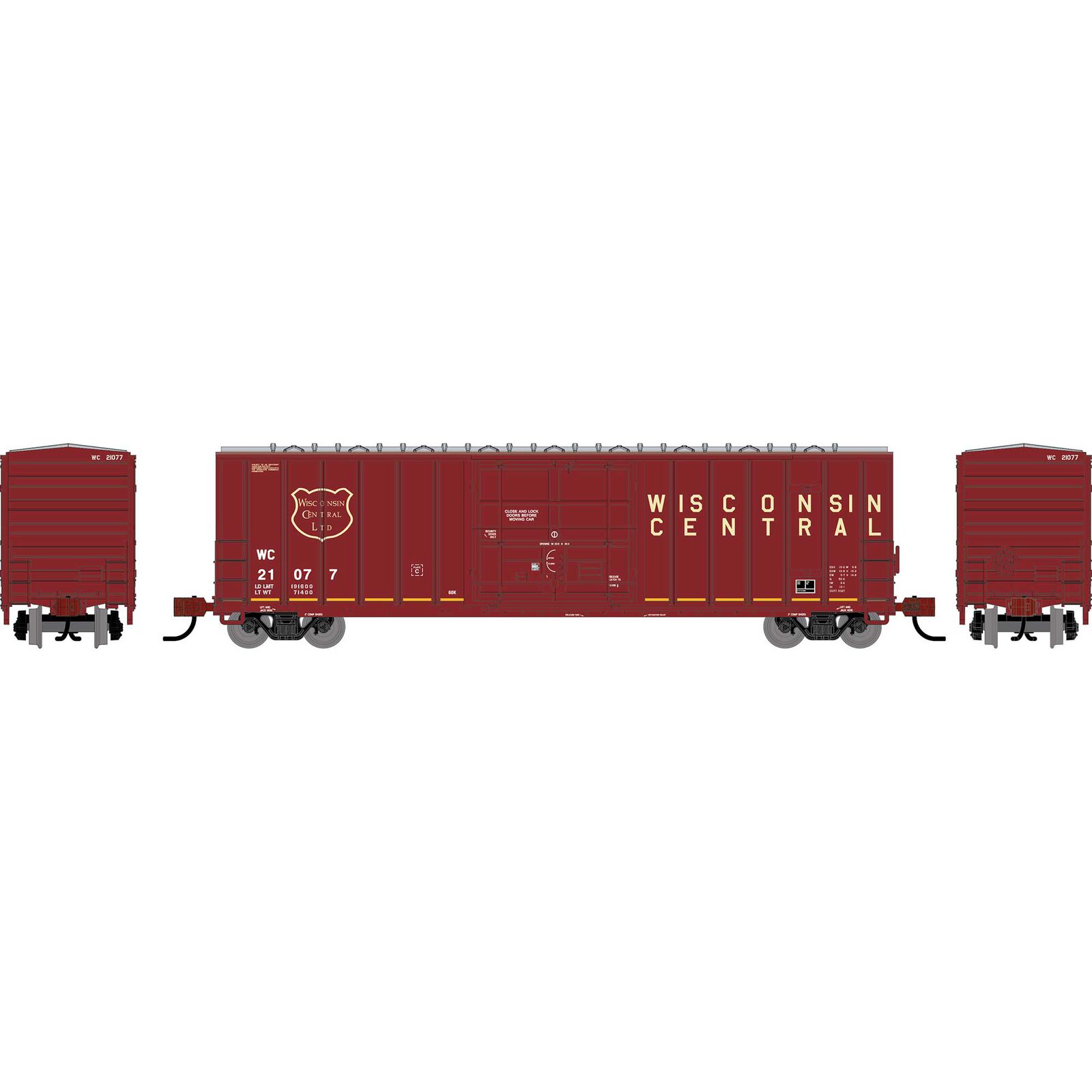 N ATH 50' FMC 5327 12' Plug Door Box Car, WC #21077