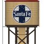 HO, Operating Water Tower with Sound, ATSF Weathered