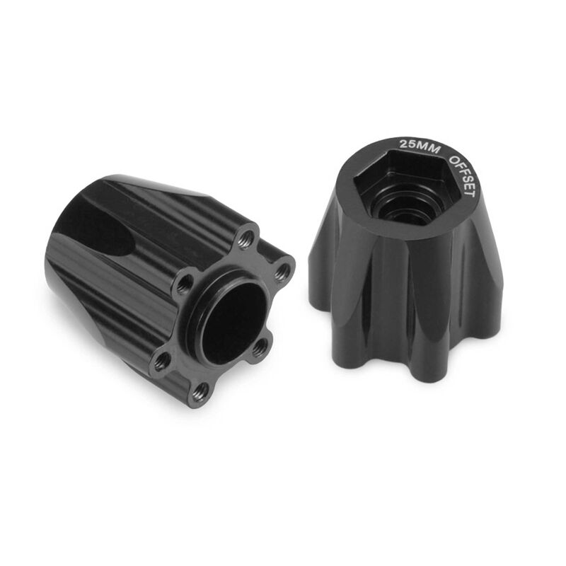 Alum 12mm Hex Wheel Adapter, Black (2): Tribute