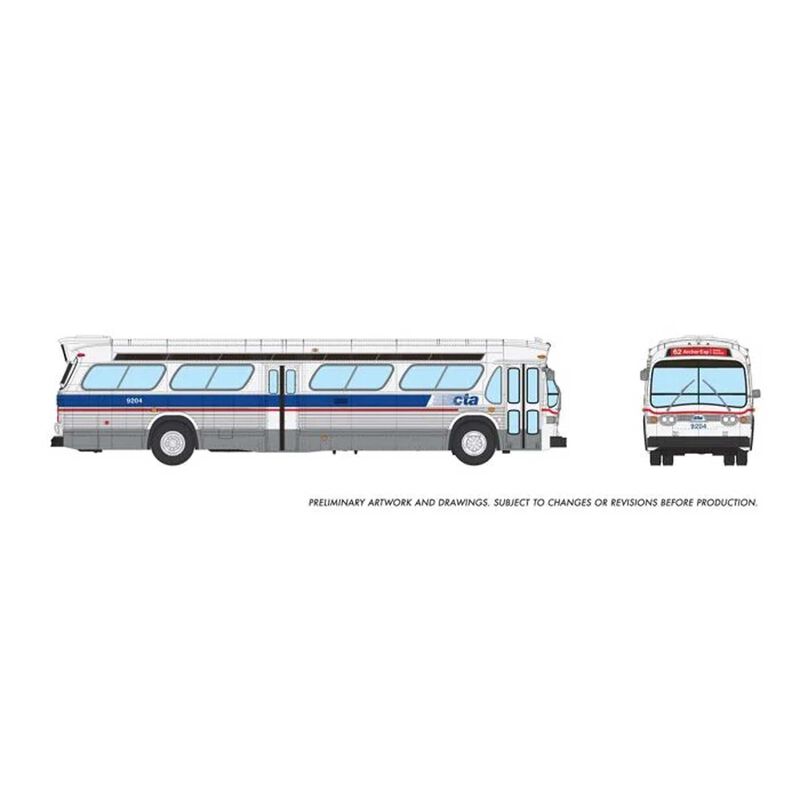 HO 1/87 New Look Bus (Deluxe): Chicago CTA - Late scheme: #9204