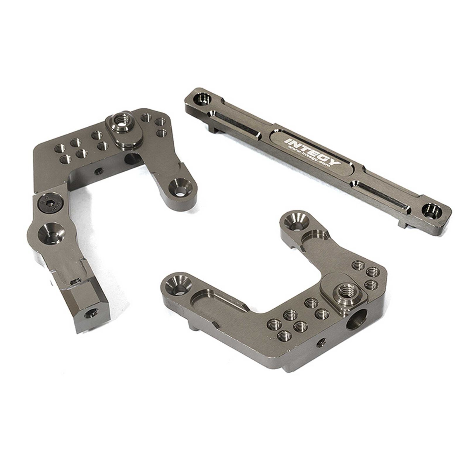 Front Shock Mounts, Grey: 1/10 Enduro Sendero