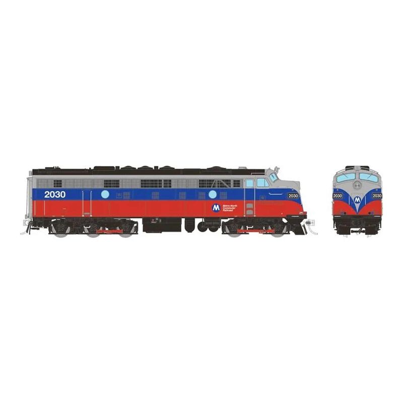 HO EMD FL9 (DC/Silent): Metro North - Red & Blue: #2030