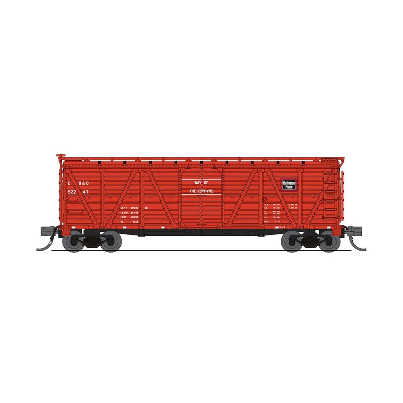 N 40' Wood Stock Car, CB&Q (2)