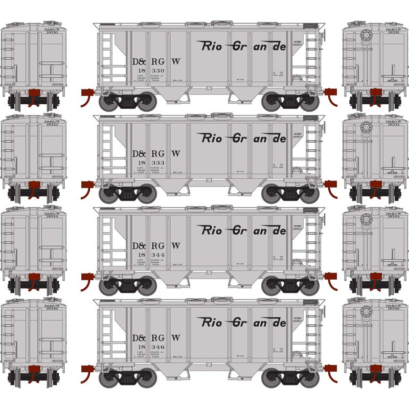 HO PS-2 2003 2-Bay Covered Hopper D&RGW (4)