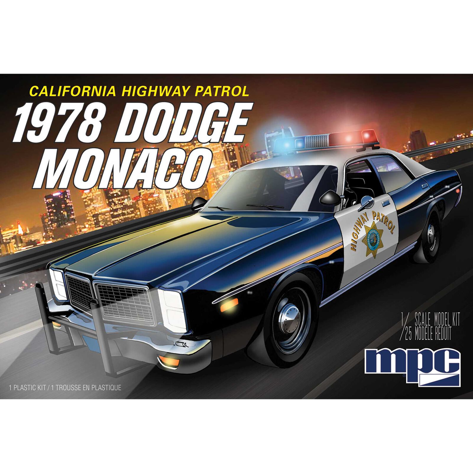 1/25 1978 Dodge Monaco CHP Police Car 2T Model Kit