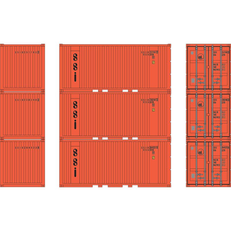 HO 20' Corrugated Container, SSIU (3)