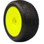 1/8 EVO Scribble Super Soft Long Wear Pre-Mounted Tires, Yellow Wheels (2): Truggy