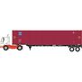 HO WFHU Set, 45' Container #902168 9/45' Chassis #418600/Yard Tractor #11727 (3)