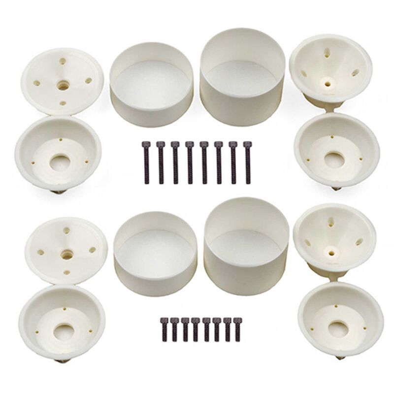 Wide Rear & Narrow Front 3-Piece Wheels, 1/10 Team Associated RC10T