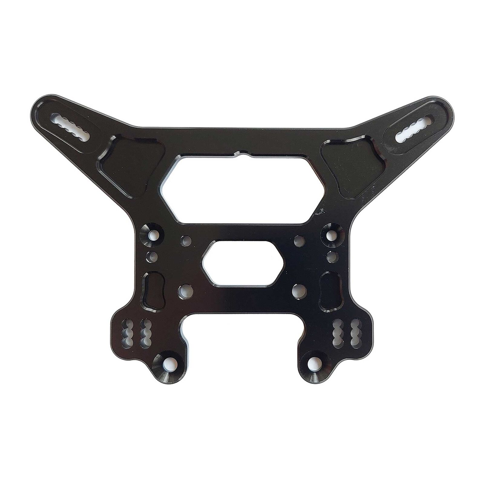 Rear Shock Tower, Black Aluminum: RC8T3.2
