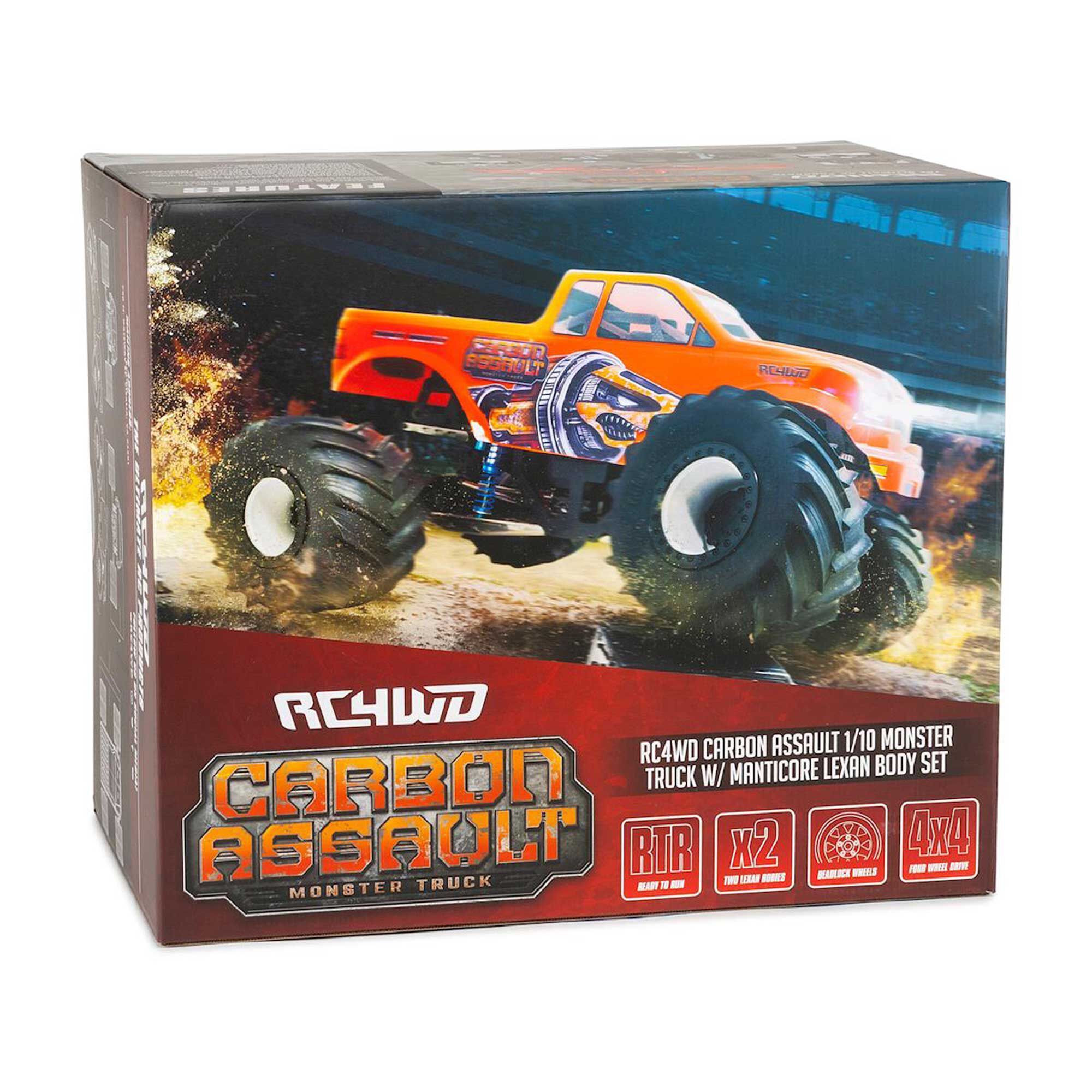 RC4WD RC4WD Carbon Assault 1/10th Monster Truck w/ Manticore Lexan Body Set 