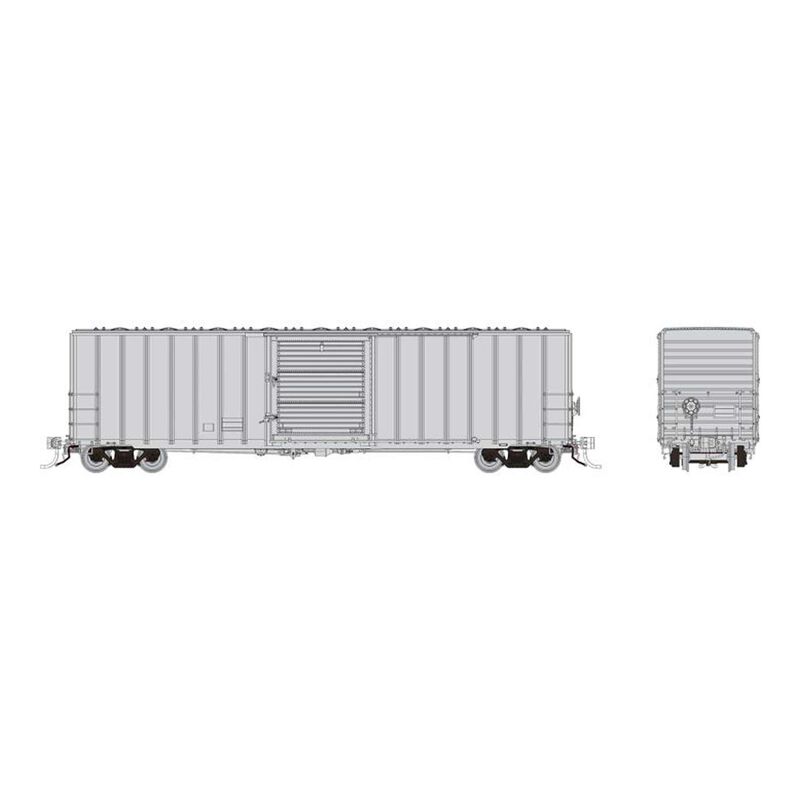 HO PC&F 5241cuft boxcar: Grey, Unlettered: Single Car