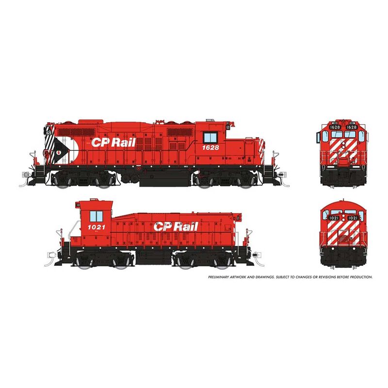 HO GP9u Mother+Slug DC/DCC/Sound: CP - Multimark: #1628 + #1021