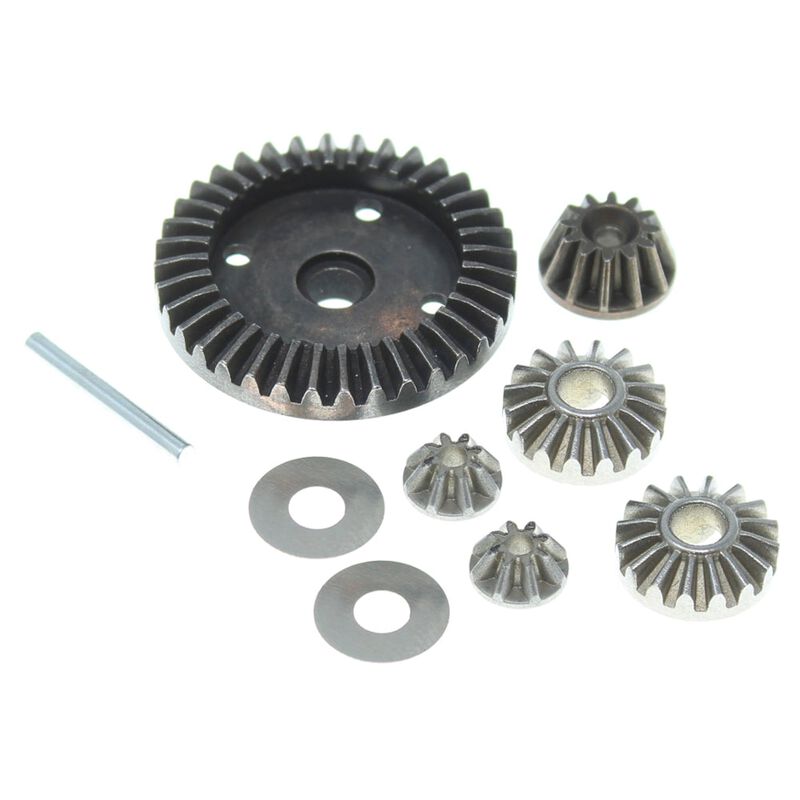 Metal Machined Diff Gears, 1/16 Redcat Volcano-16