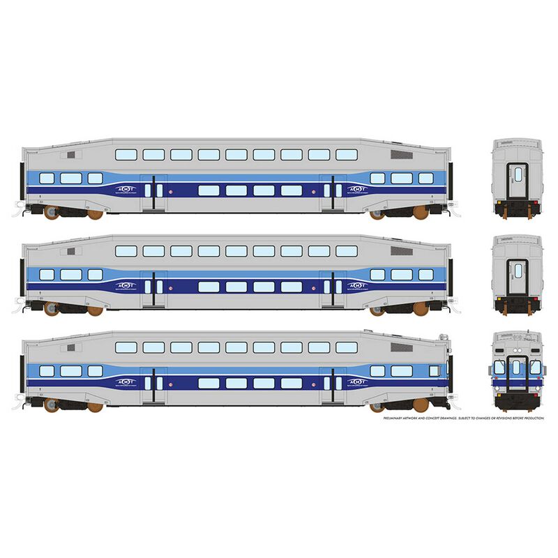 HO BiLevel Commuter Car - AMT Montreal: Set #1