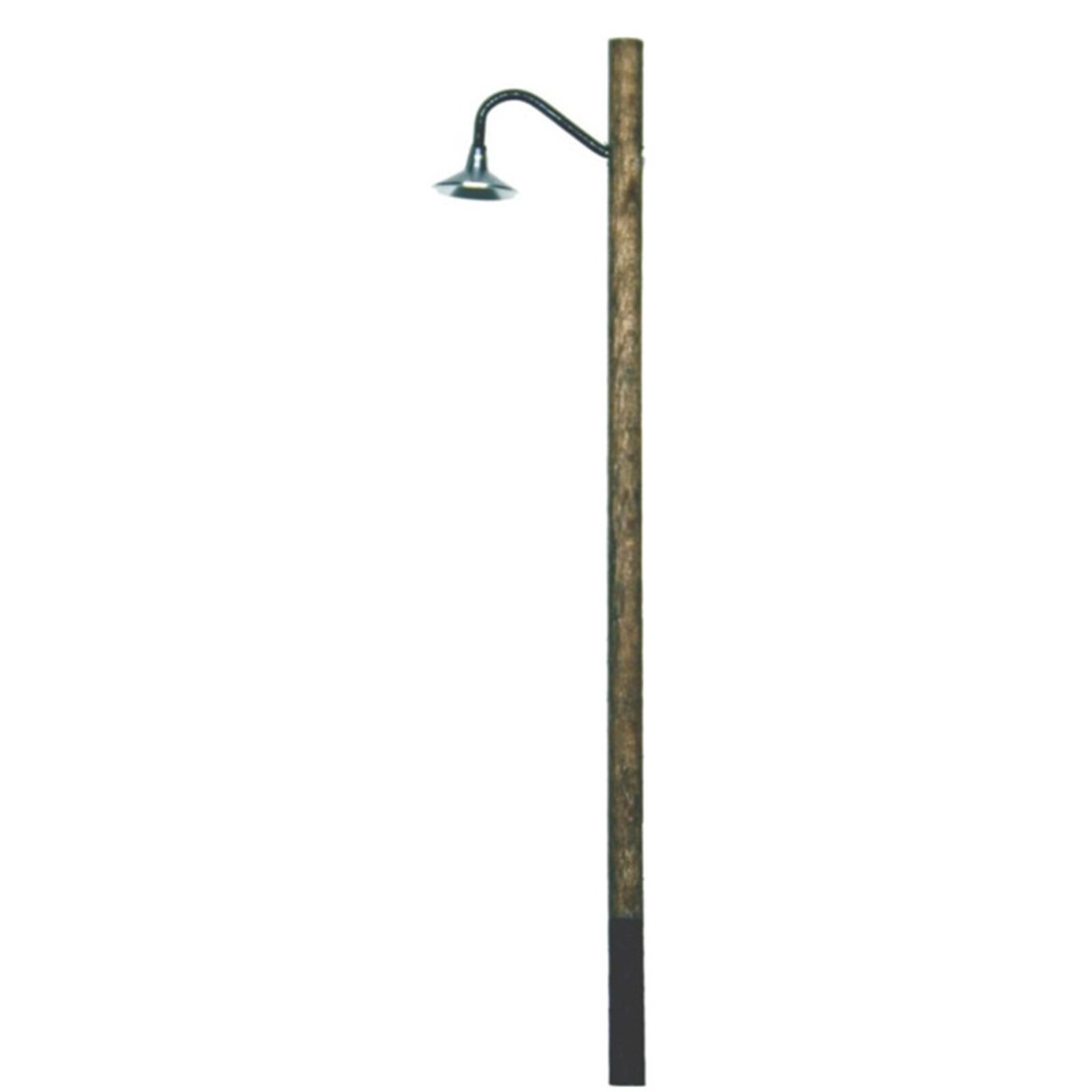 HO Lighting System Curved Hi-Hat Wooden Pole