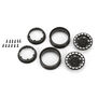 1/10 Impulse Front/Rear 1.9" 12mm Crawling Wheels (2) Black/Silver