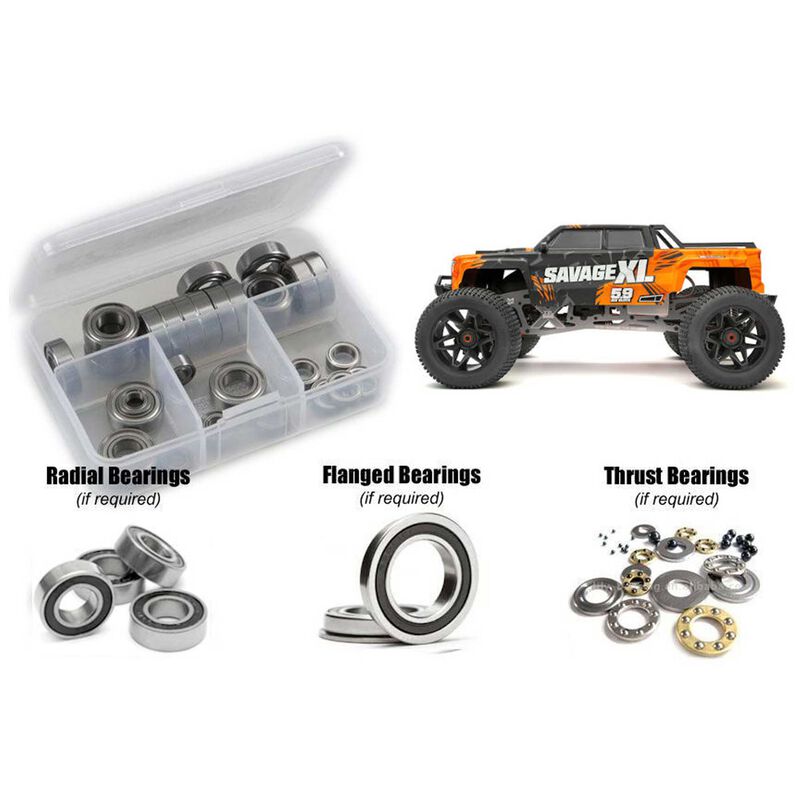 Rubber Shielded Bearing Kit, 1/8 HPI Savage XL 5.9