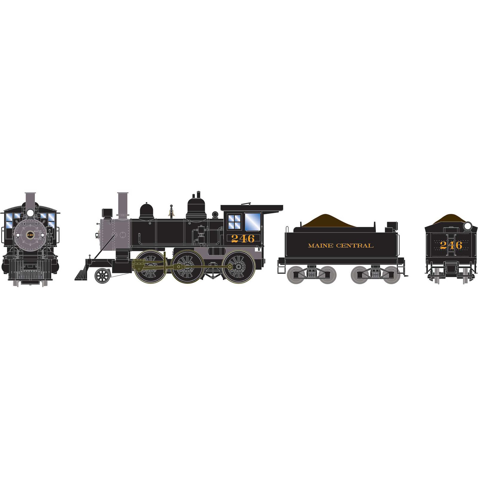 HO 2-6-0 Steam Locomotive, MEC #246