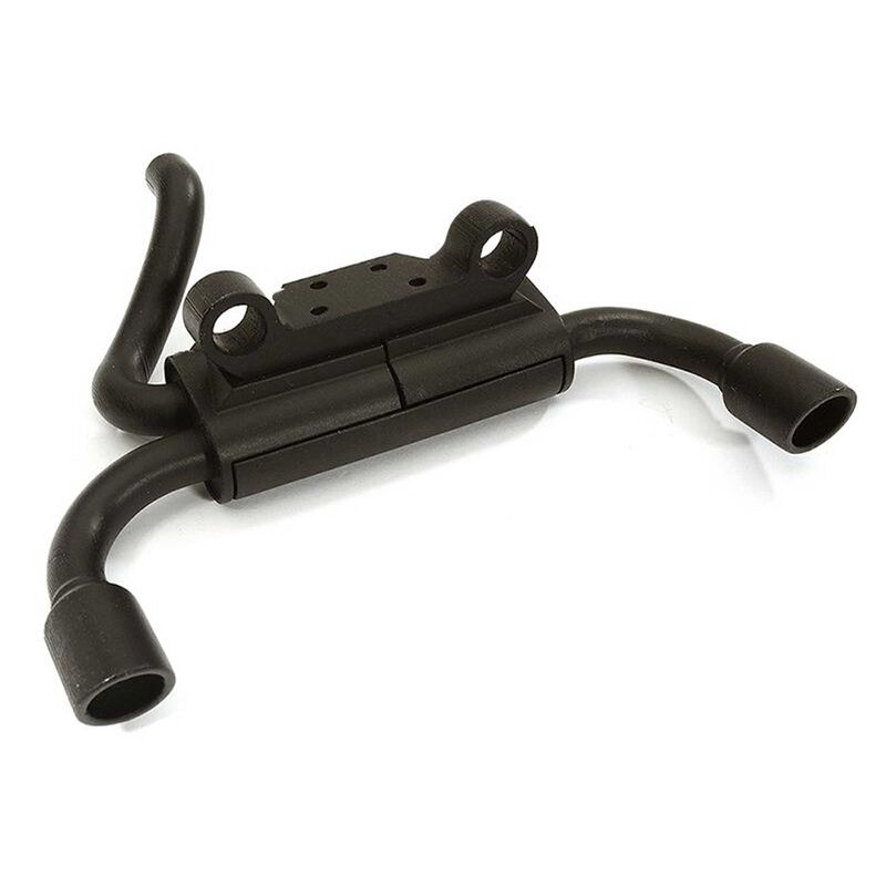 Rear Mount Exhaust System with Bumper Mount: SCX10