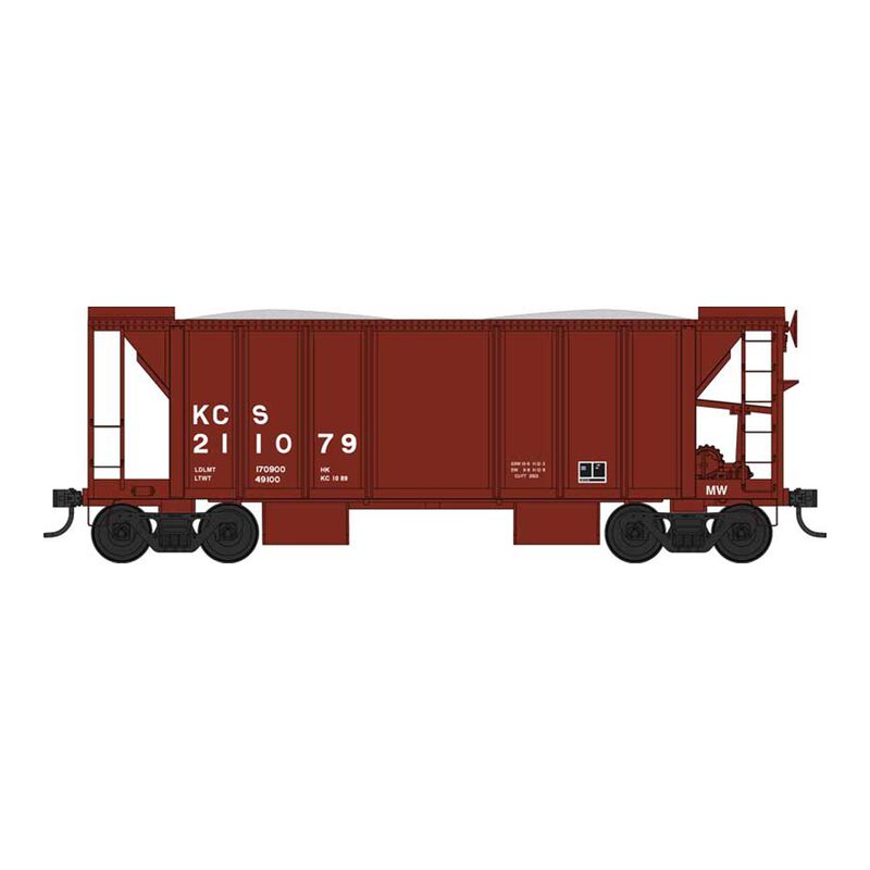 HO 70 Ton 2 Ballast Car with Side Chutes Kansas City Southern #211079
