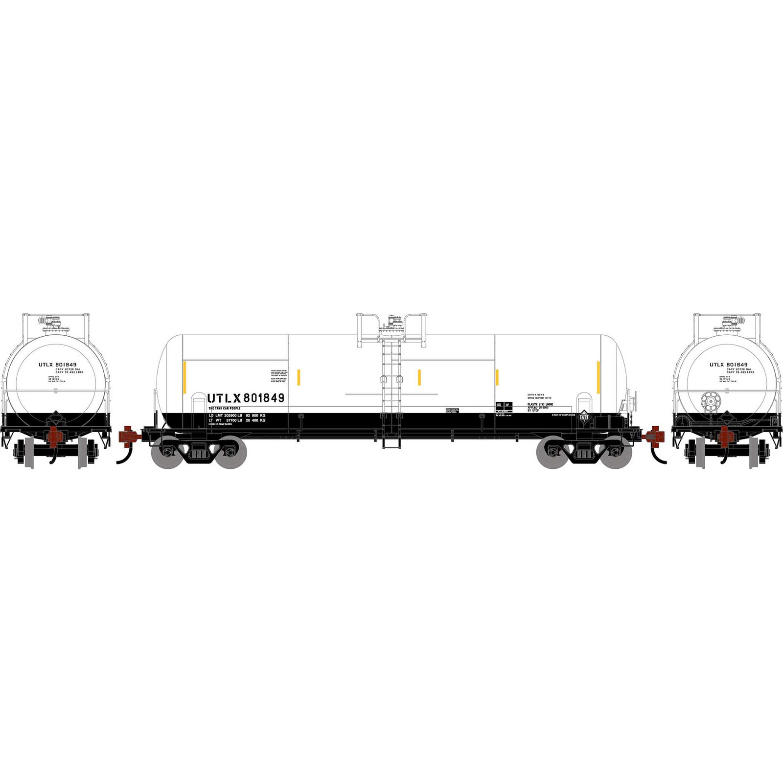 HO ATH RTC 20,900 Gallon Tank Car, UTLX 'White' #801849
