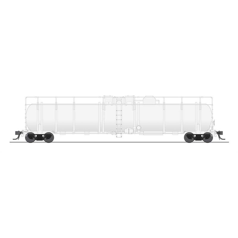 HO Cryogenic Tank Car, Unlettered, White, Type A