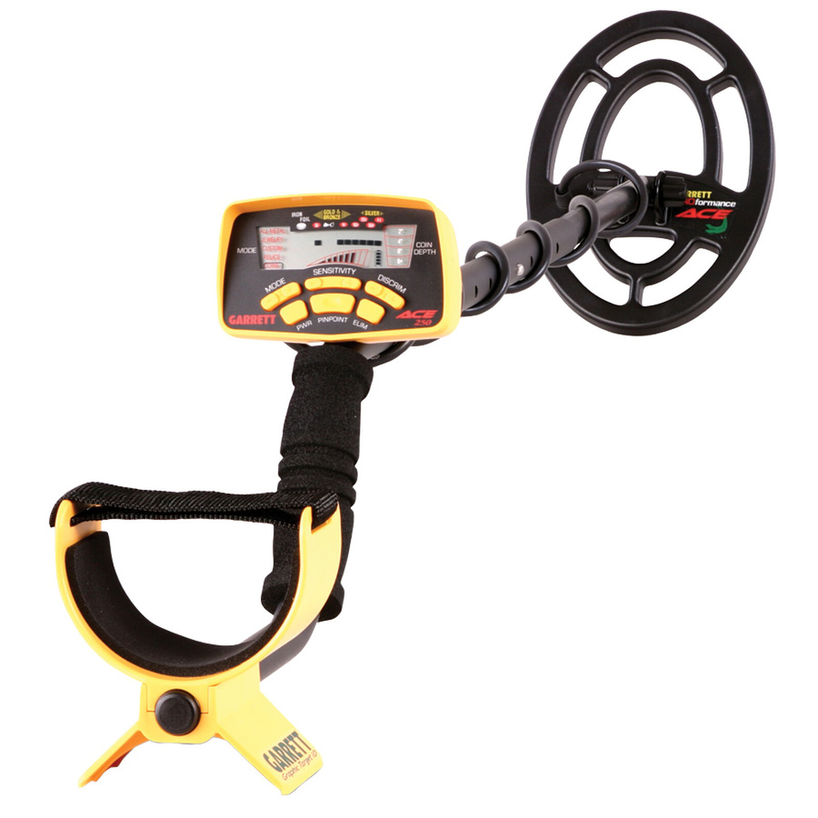 Garrett ACE 250 Metal Detector - Machine with batteries and