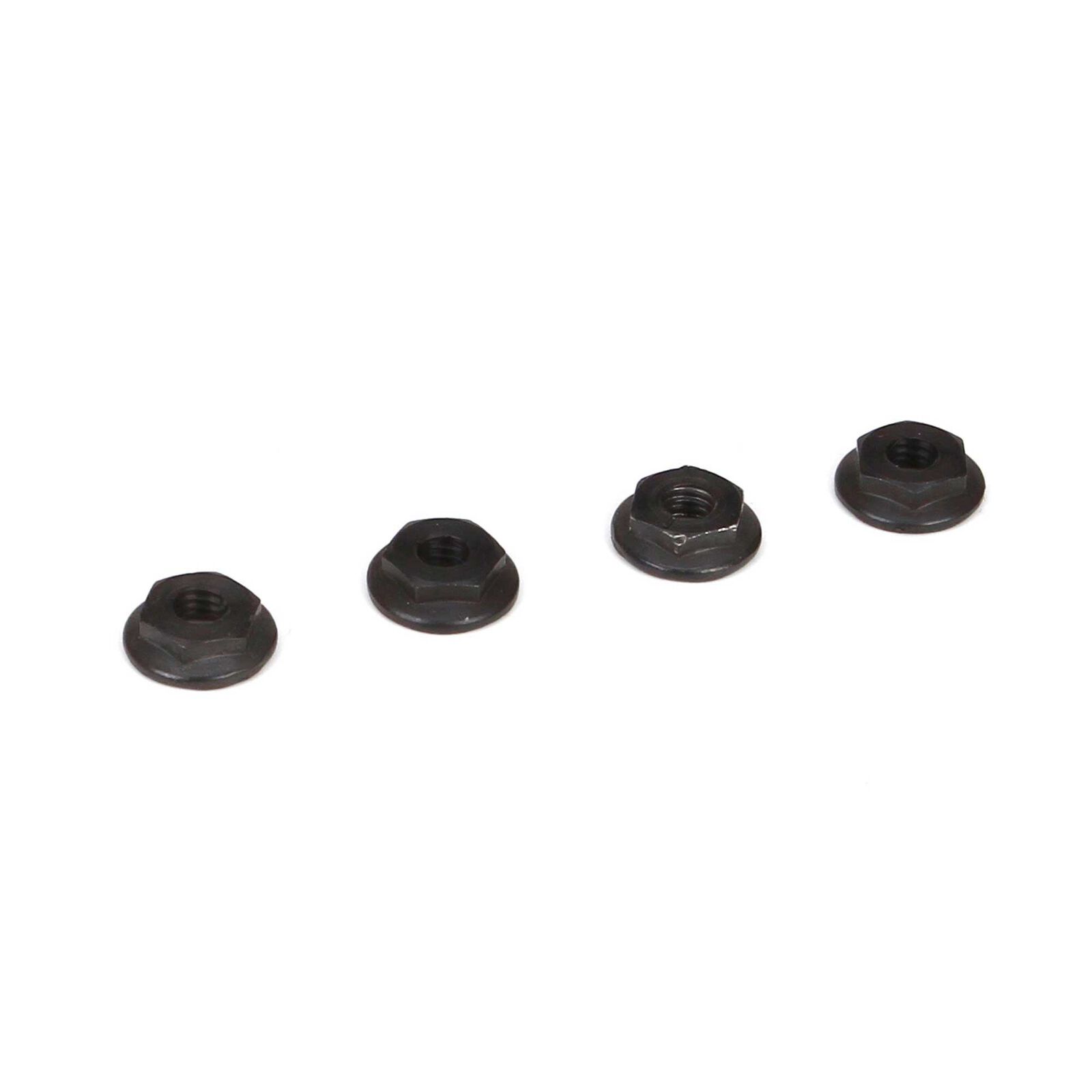 4mm Low Profile Serrated Nuts (4)