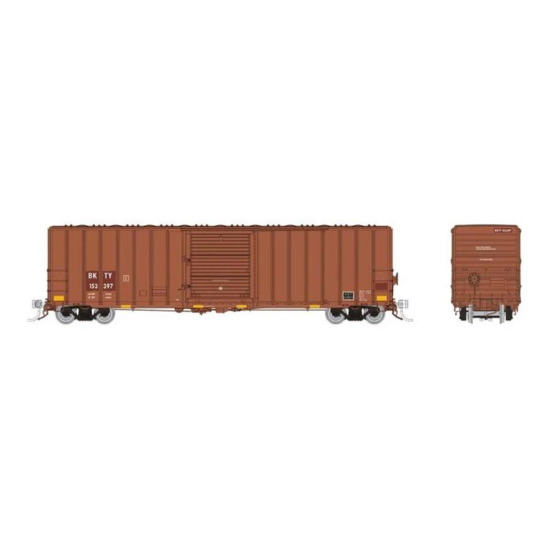 HO PC&F 5241cuft boxcar: BKTY - Brown: 6-Pack #1