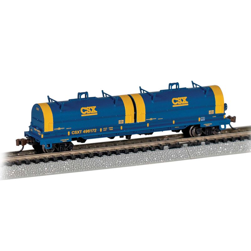 N 55' Steel Coil Car w/ Coil Load & Rounded Hood - CSX&reg; #496172