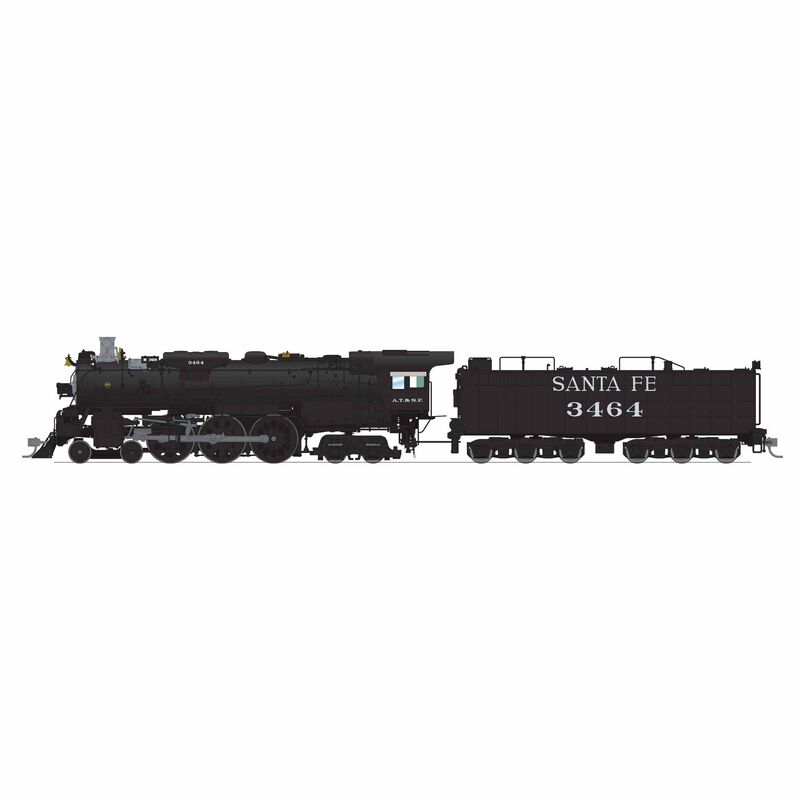 HO ATSF 3460 Class 4-6-4, #3464, Post-1942, Paragon4 Sound/DC/DCC, Smoke