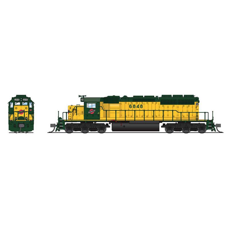 N EMD SD40-2 Locomotive, CNW 6848, Green & Yellow, with Paragon4