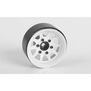 OEM 6-Lug Stamped Steel 1.55" Beadlock Wheels, White (4)