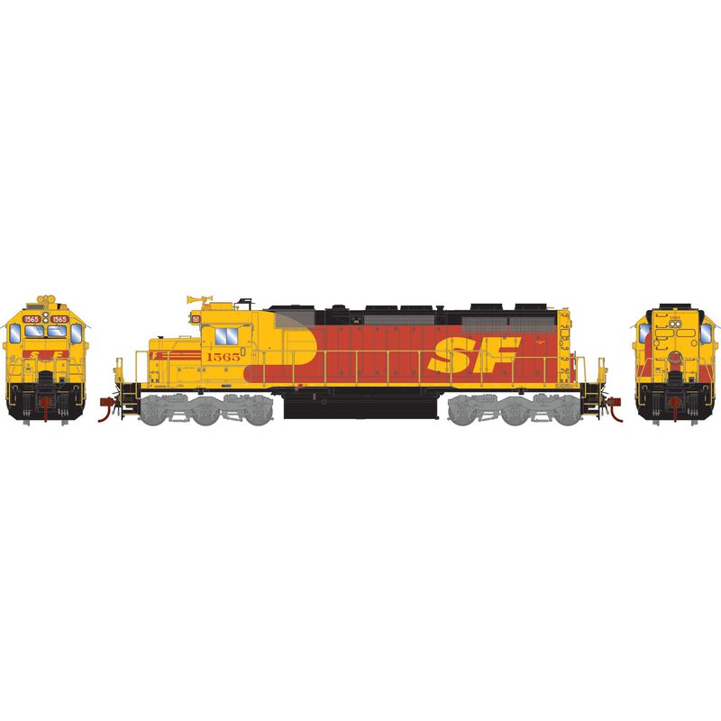 HO EMD SD39 Locomotive with DCC & Sound, ATSF #1565