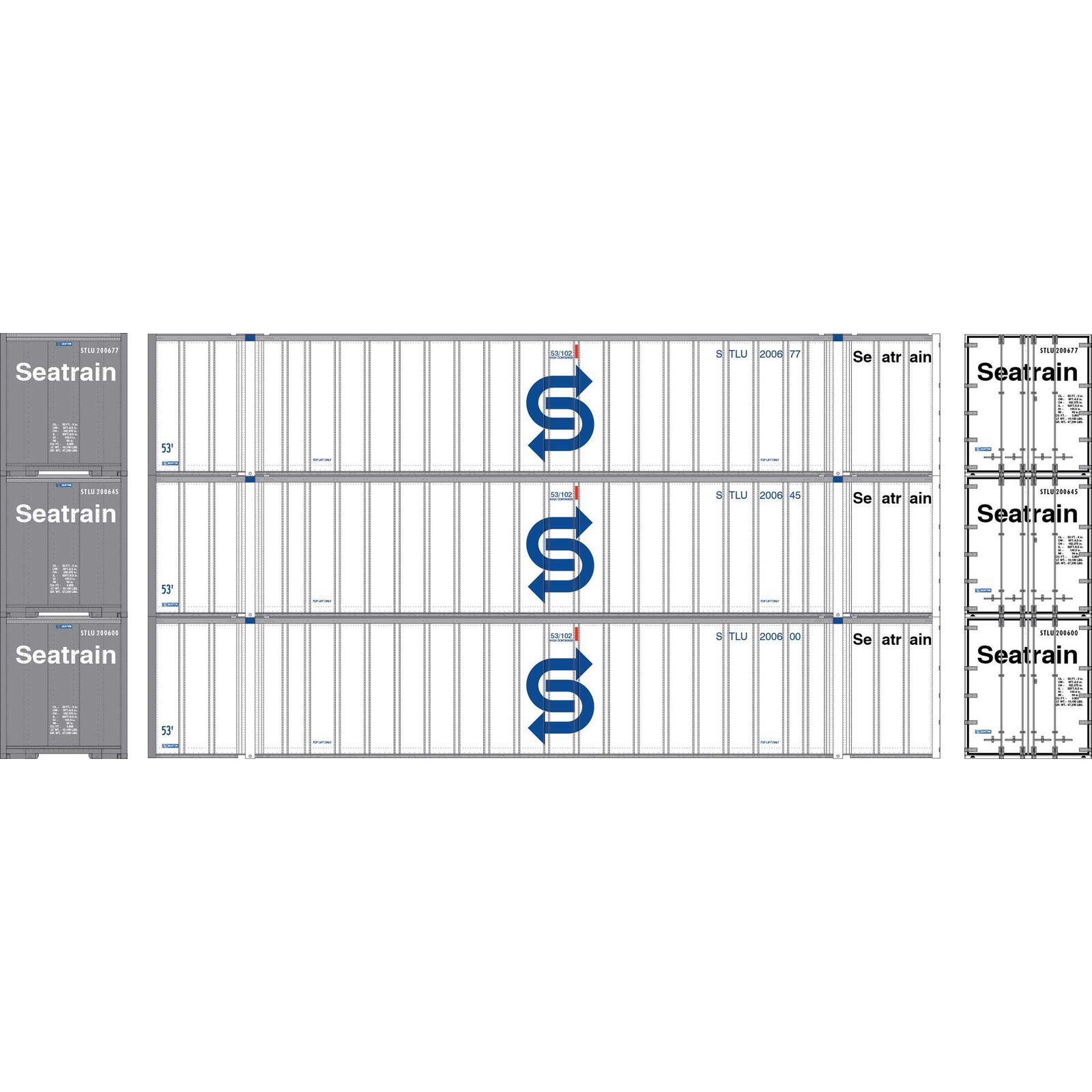 HO ATH 53' Stoughton Container, STLU #200600/200645/200677 (3)