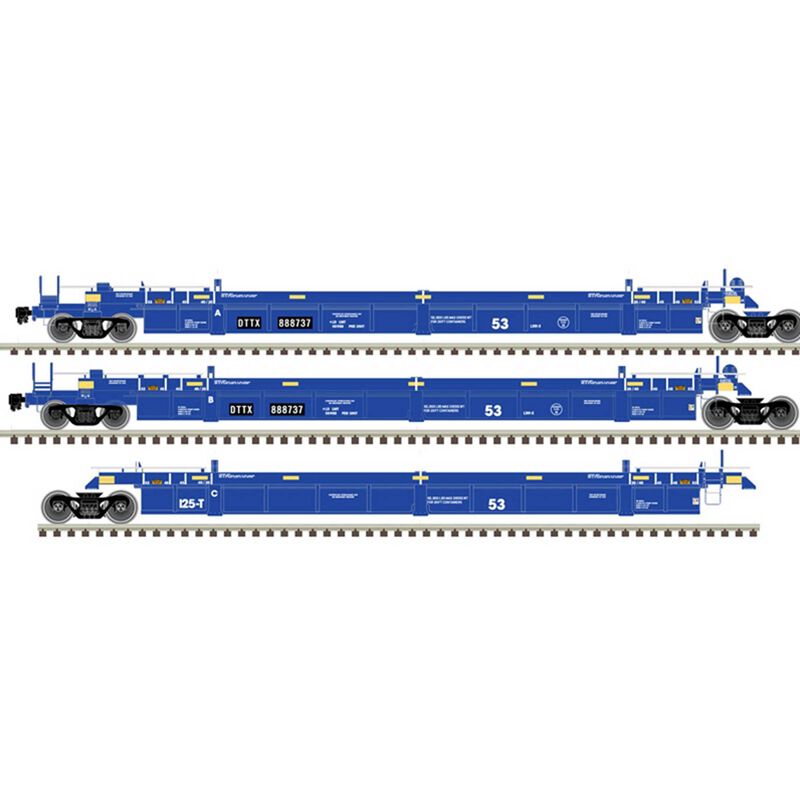 HO Articulated Well Car, TTX #888737
