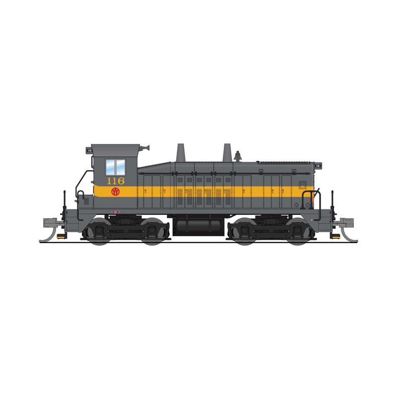EMD NW2 Switcher, NYO&W 123, Gray w/ Yellow, No-Sound / DCC-Ready, N