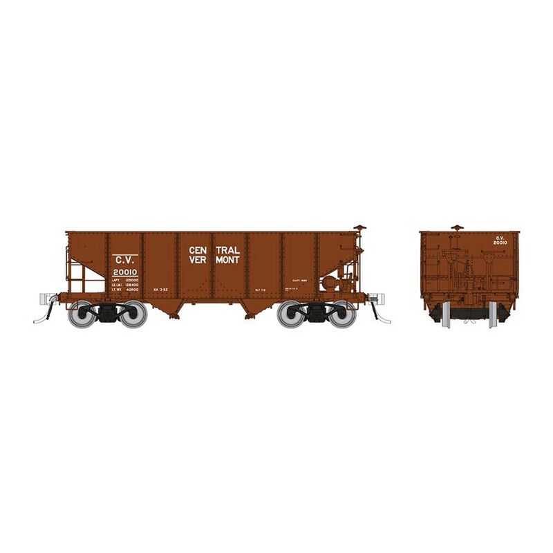 HO PRR GLa 2-Bay Hopper: Central Vermont: 3-Pack