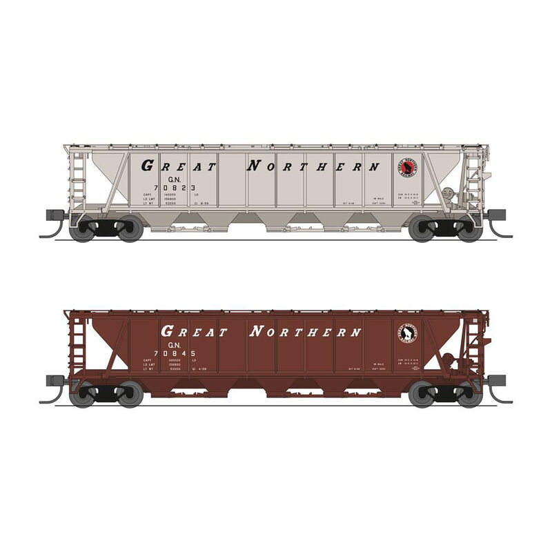 N H32 Covered Hopper, GN (2-pack)