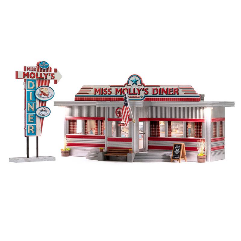 N Scale, Miss Molly's Diner, Built & Ready