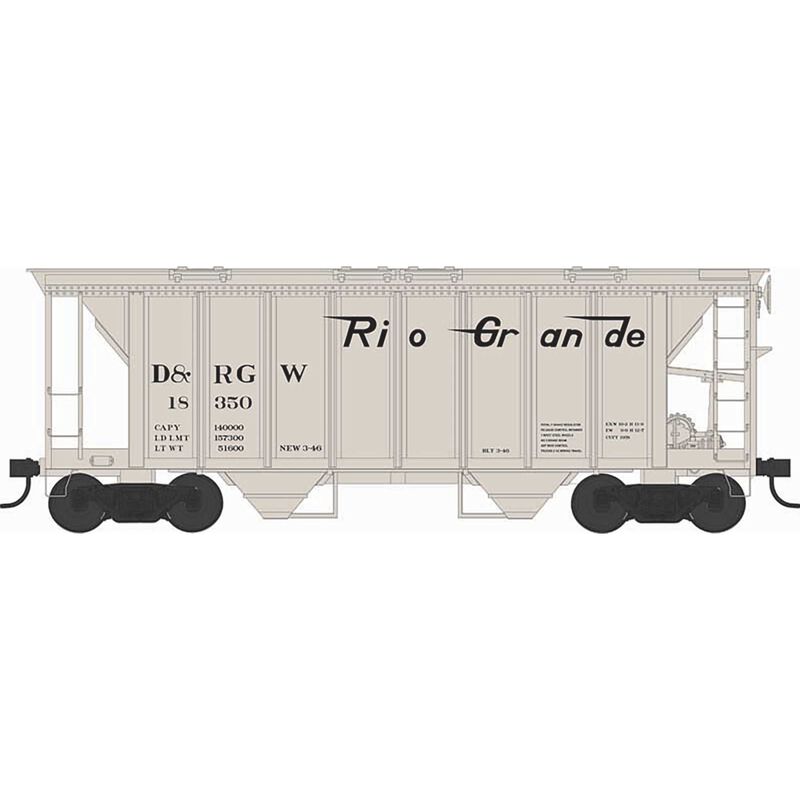 HO H34 Covered Hopper D&RGW #18350