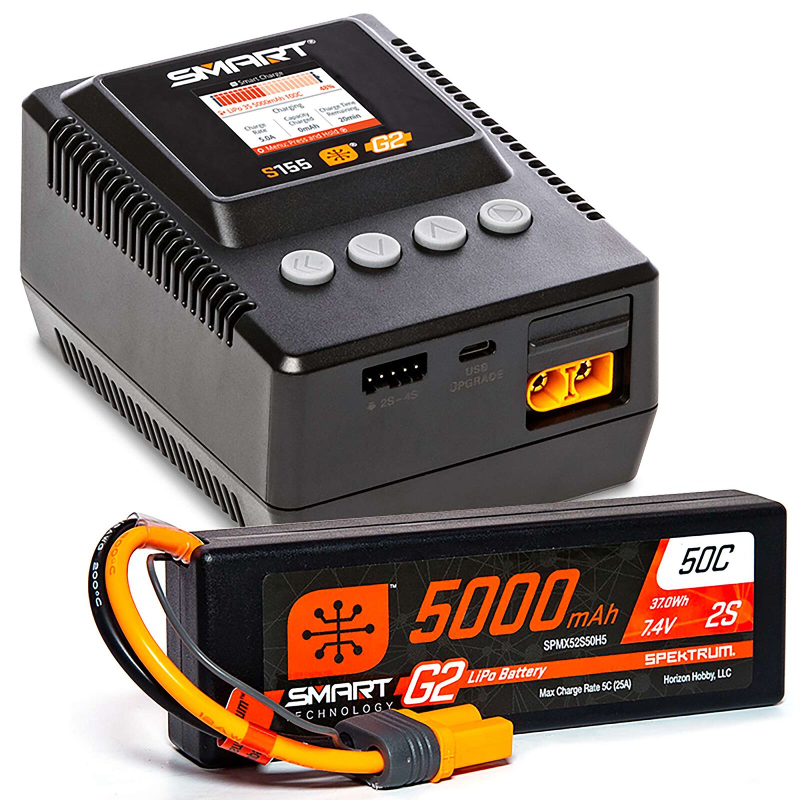 Smart Powerstage 2S Surface Bundle: G2 5000mAh 2S LiPo IC5 & S155 Charger