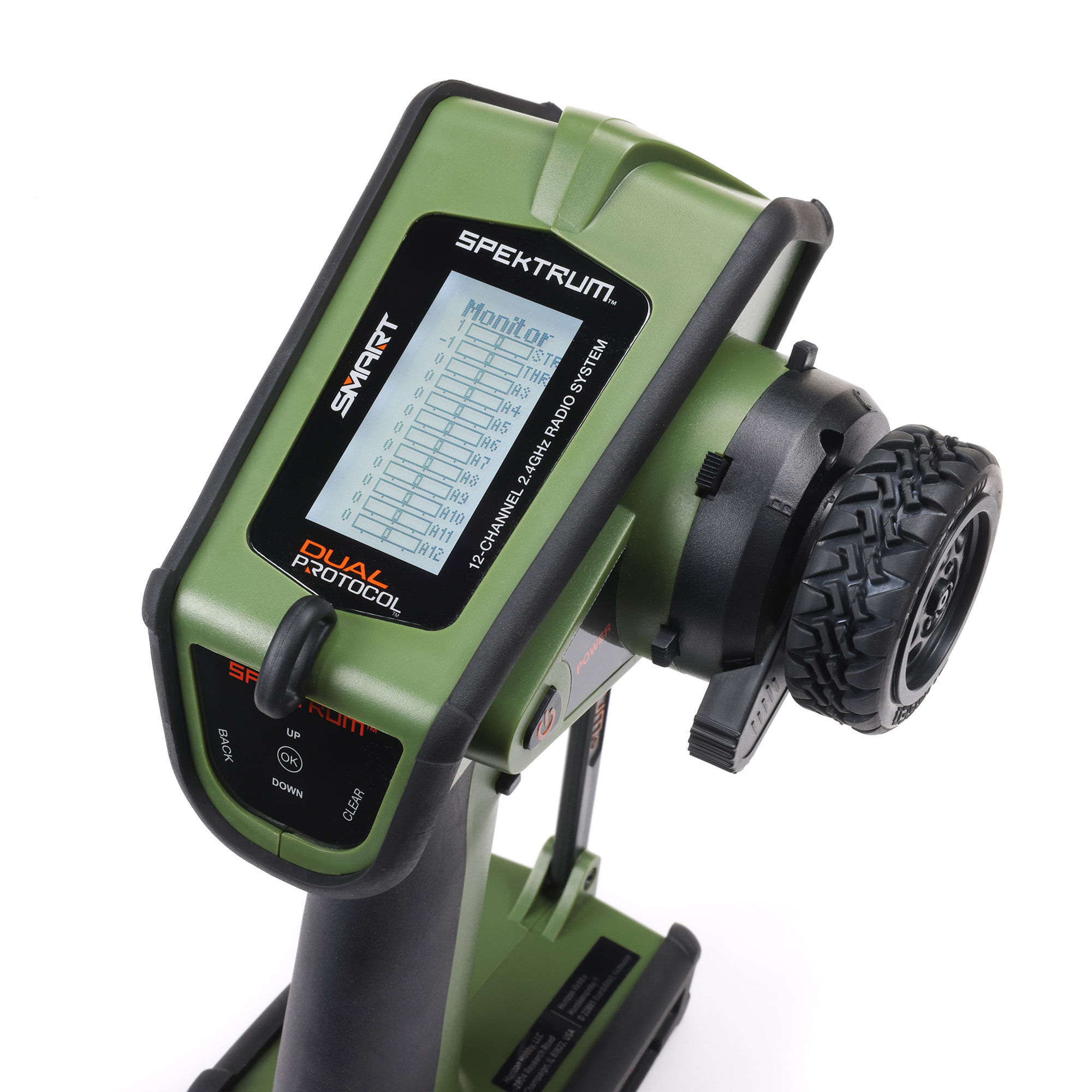 Spektrum DX Rugged+ 12-Channel DSMR+ Transmitter, Green | Tower