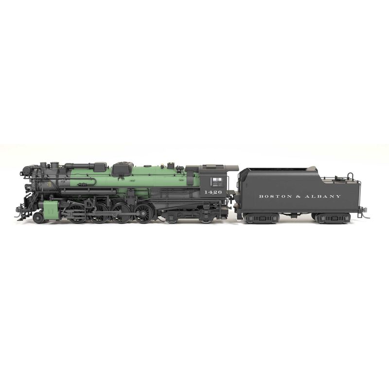 HO Boston & Albany A1b Locomotive & 4-Axle Tender, Early 1930's Appearance #1426 with DCC, Sound, & Smoke