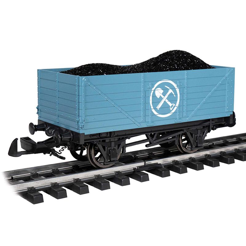 THOMAS LG SCALE MINING WAGON with LOAD - BLUE