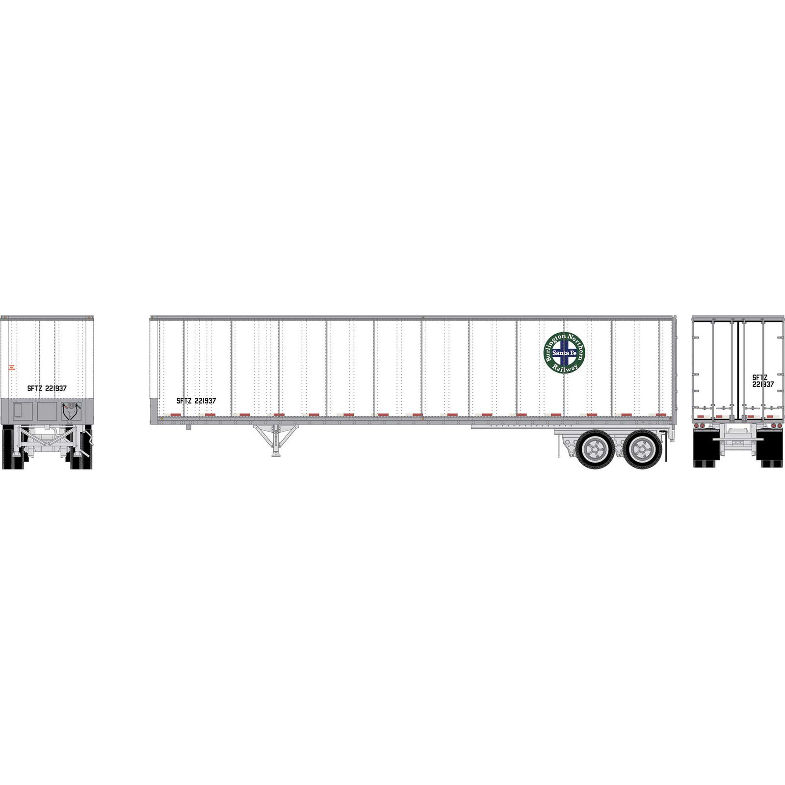 HO ATH 45' Fruehauf Z-Van Trailer Smooth Side, SFTZ #221937
