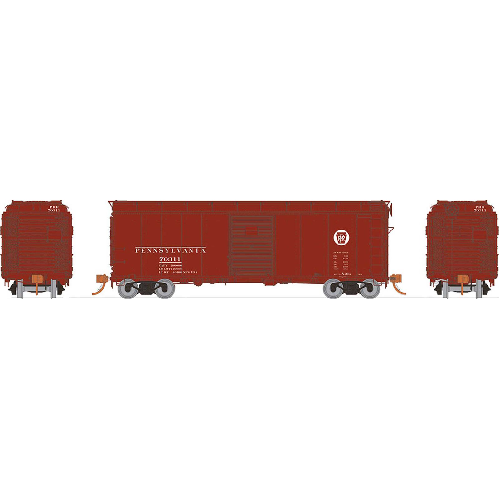 HO X31A Boxcar Single Door PRR Circle (6)