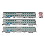 N Gallery Commuter Car: Metra - BN Logo: Set #1 (Cab: 790 Coaches: 761 776)