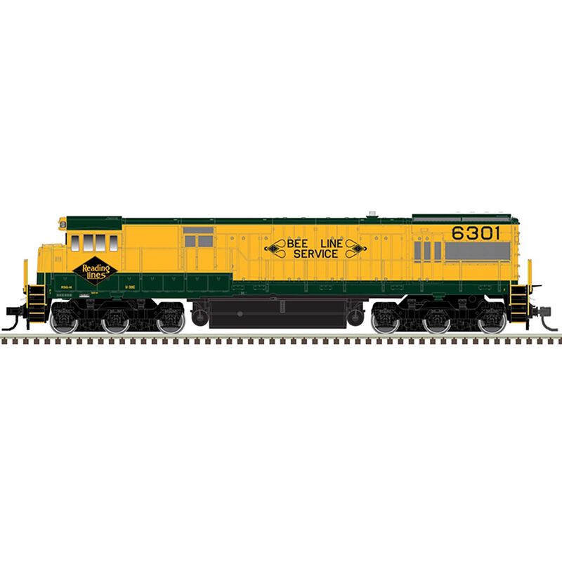 HO U30C Phase 1 Loco Silver Reading 6300